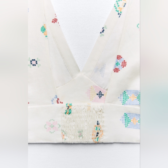 Zara linen blend top size L - Picture 3 of 11